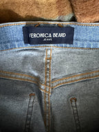 Veronica Beard Crosbie Patch-Pocket Slim Wide-Leg Jeans – Amethyst - care label