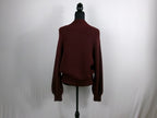Varley Martina High Neck Rib Knit Sweater – Decadent Chocolate – back