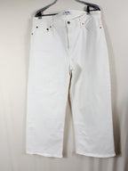 RE/DONE Mid-Rise Wide-Leg Crop Jean – White – back