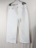 RE/DONE Mid-Rise Wide-Leg Crop Jean – White – front
