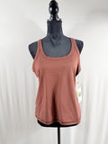Vuori Lux Racerback Tank – Burnt Sienna - front