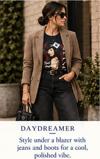 Daydreamer Shania Twain “That Don’t Impress Me Much” Retro Longsleeve Tee – styled editorial look 2