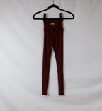 Daily Drills Maroon Ribbed Leggings – back