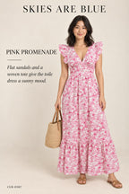 Skies Are Blue Toile Maxi Dress – styled: Pink Promenade