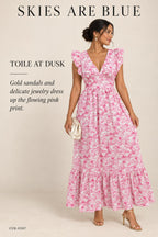 Skies Are Blue Toile Maxi Dress – styled: Toile at Dusk