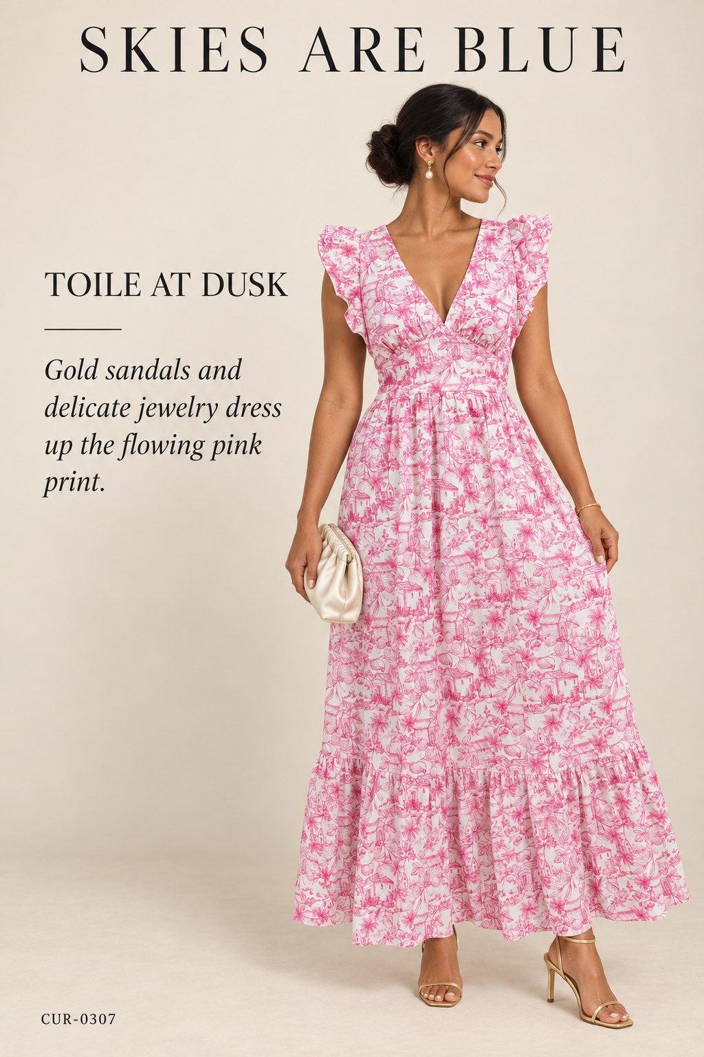 Skies Are Blue Toile Maxi Dress – styled: Toile at Dusk