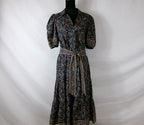 Veronica Beard Eunice Tiered Paisley Dress – front