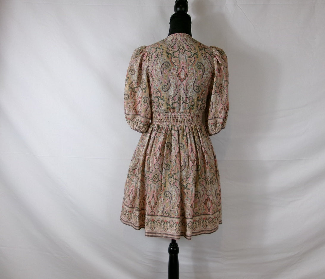 Zimmermann Freja Shirred Waist Mini Dress – Jadore Paisley – back
