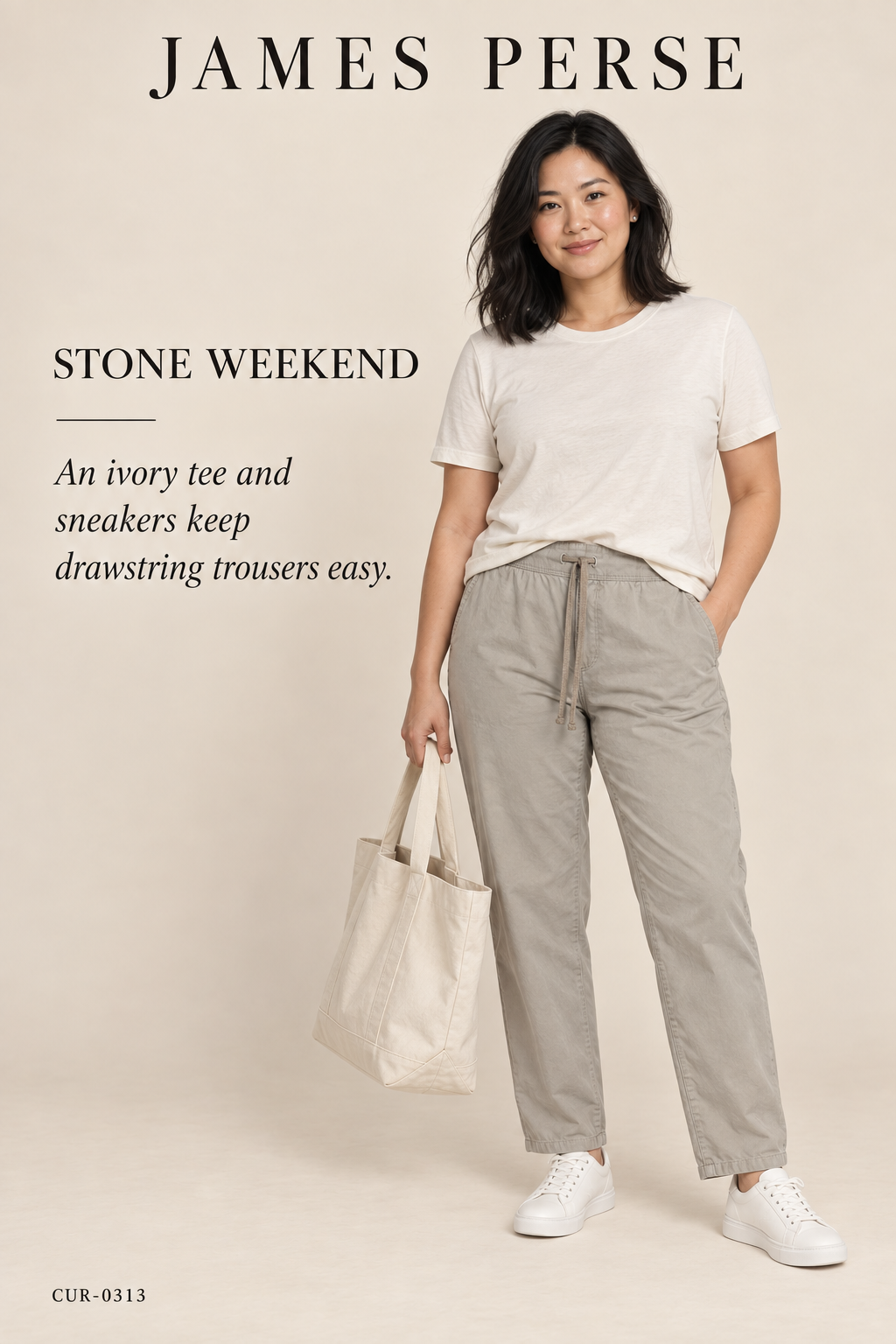 James Perse Standard Drawstring Pant – Stone