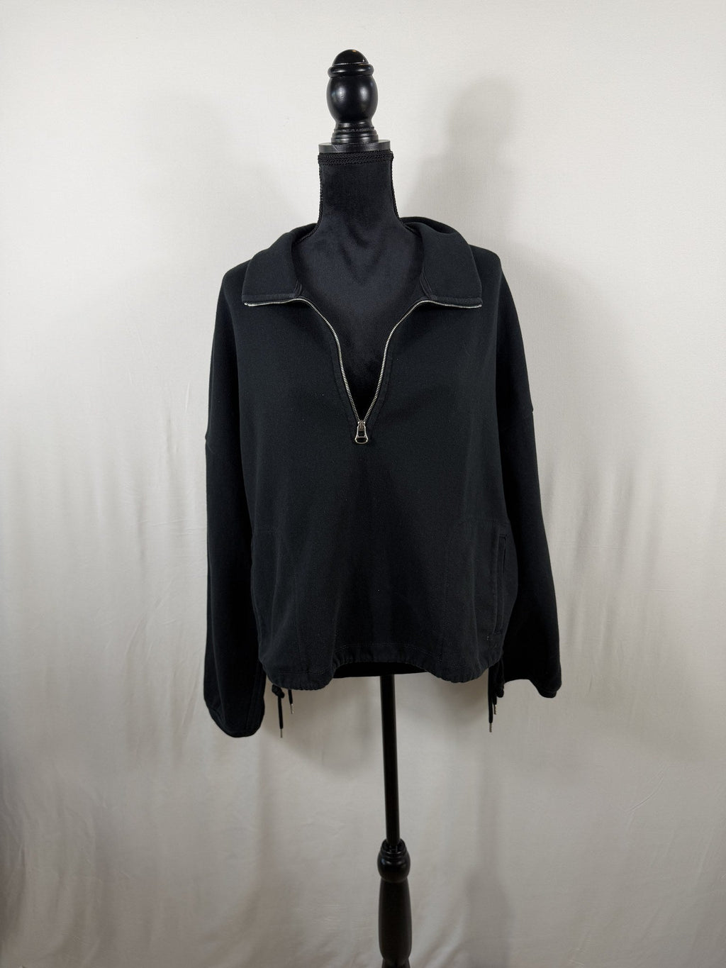 James Perse Y/OSEMITE Half-Zip Funnel Neck – Black – front