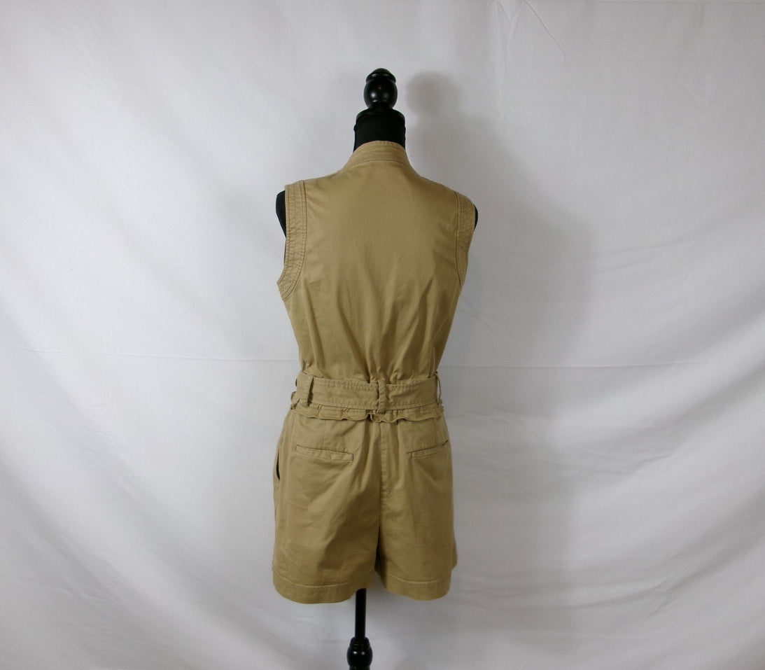 Derek Lam Collective Utility Romper – Tan – back