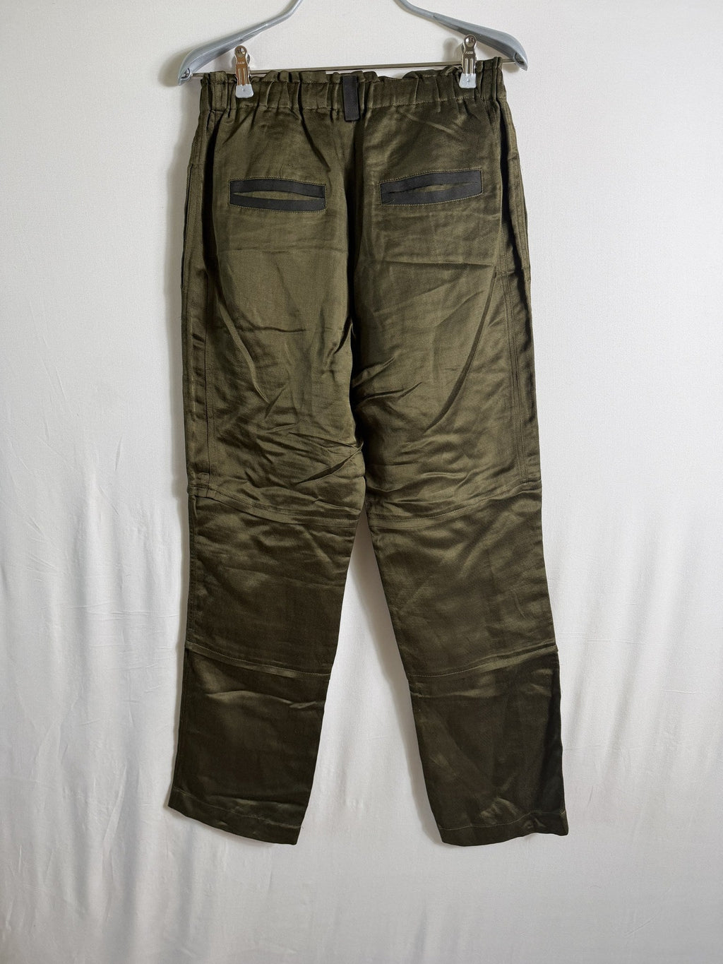 Elizabeth and James Satin Trousers – Olive – back