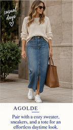 AGOLDE Leif Skirt – Swing – styled editorial look 1