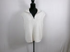 James Perse Sleeveless Half-Zip Sweater – Ivory – front
