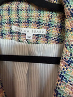 Veronica Beard Short-Sleeve Double-Breasted Tweed Jacket – label