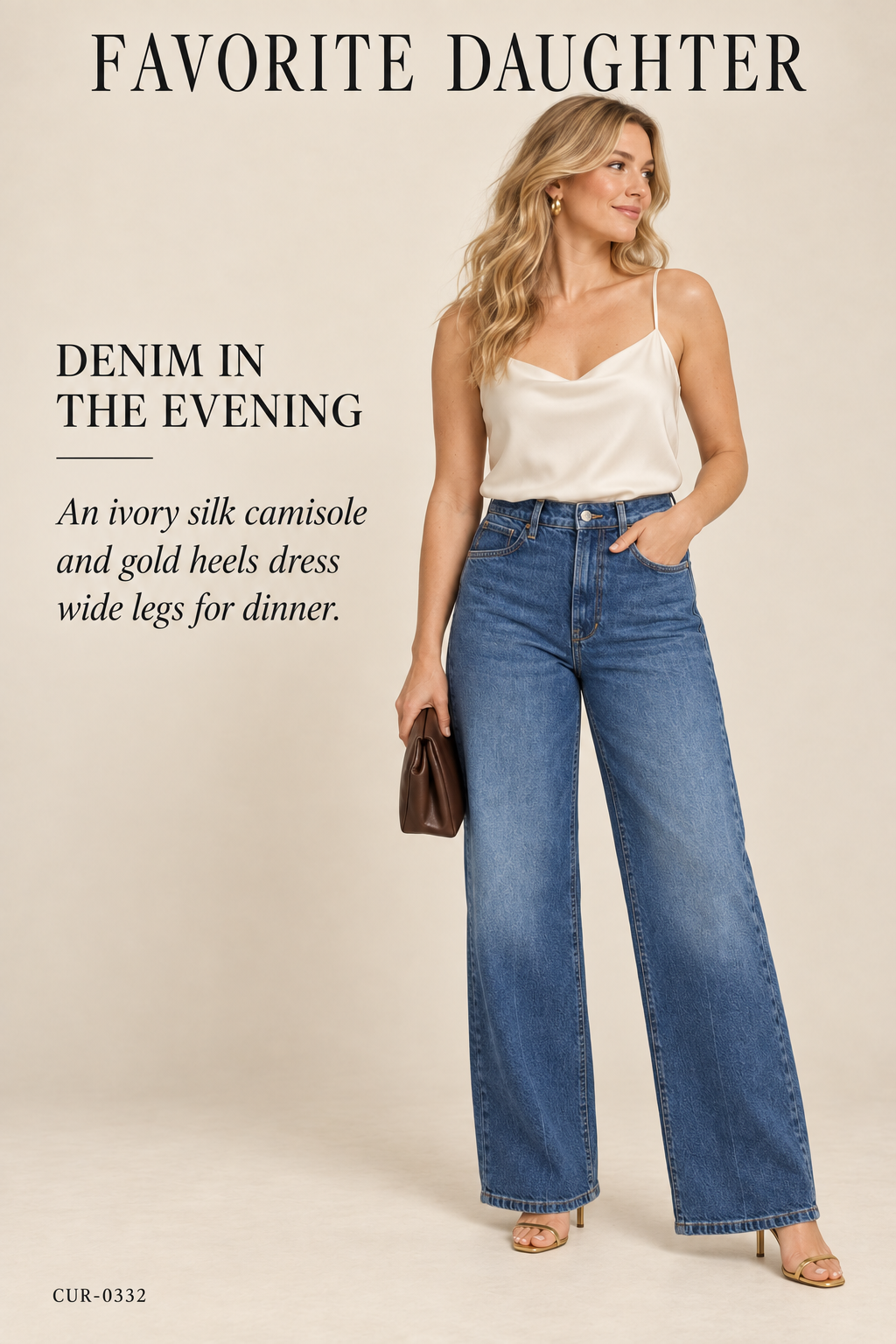 Favorite Daughter The Mischa Super High-Rise Jean – Campbell – styled: Denim in the Evening