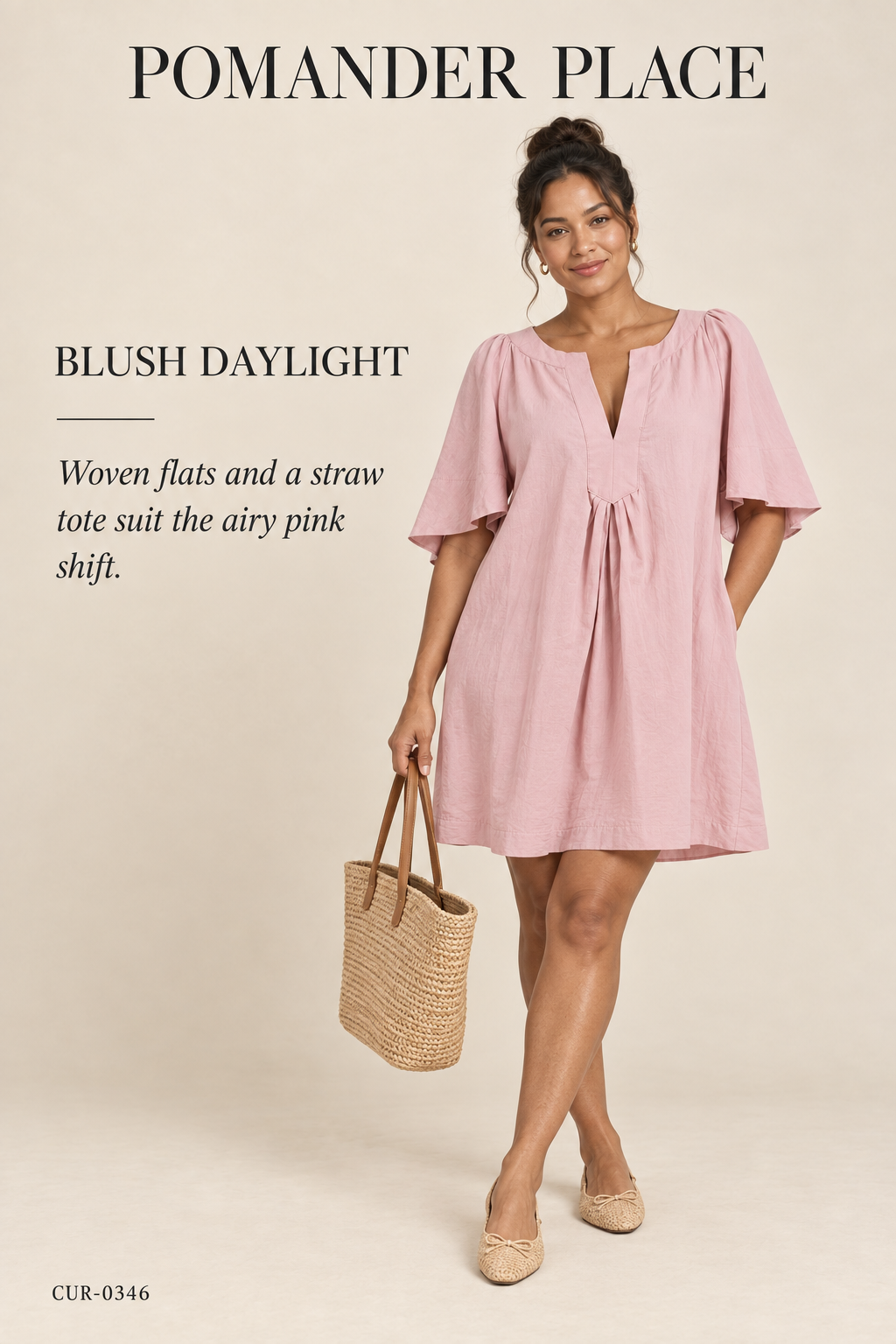 Pomander Place Finley Mini Dress – Dusty Pink – styled: Blush Daylight