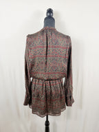 FRAME Paisley Party Dress – Deep Moss Multi – back