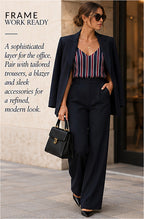 FRAME Classic Cami — Navy Multi – styled editorial look 2