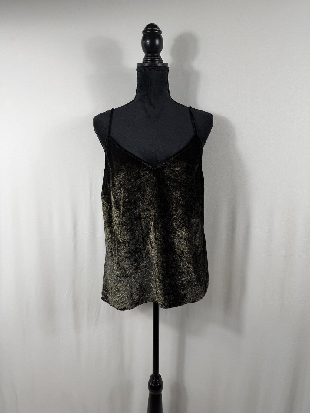 FRAME Velvet Cami – Gold – front