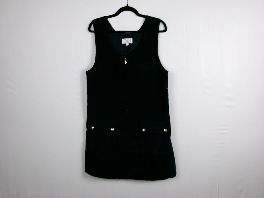 FRAME Le Cord Corduroy Mini Dress — Navy – front