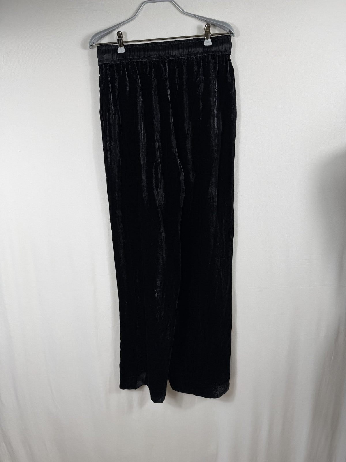 FRAME Velvet Wide-Leg Drawstring Pants – back