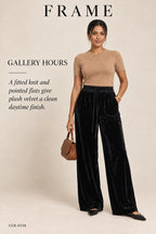 FRAME Velvet Wide-Leg Drawstring Pants – styled: Gallery Hours