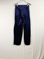 FRAME Le Slim Palazzo Modernist Pocket Jean – Navy Velvet – back