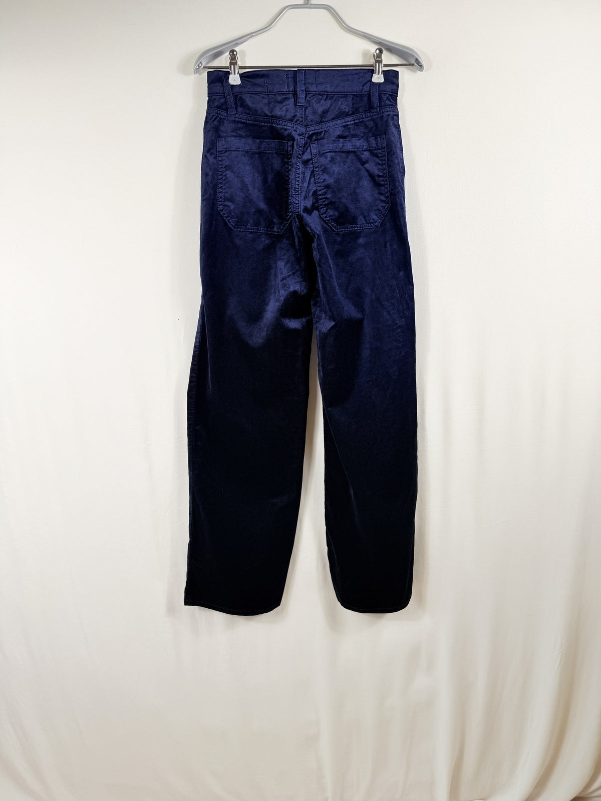 FRAME Le Slim Palazzo Modernist Pocket Jean – Navy Velvet – back