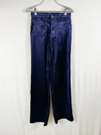 FRAME Le Slim Palazzo Modernist Pocket Jean – Navy Velvet – front