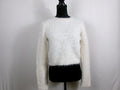 FRAME Fitted Cropped Alpaca-Wool Crewneck Sweater — Off White – front