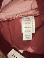 FRAME Le Mini Corduroy Skirt – Bordeaux - care label
