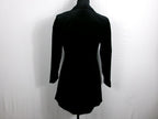 FRAME Long Double-Breasted Velvet Peacoat – Noir – back