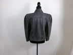 FRAME Rosette Puff Sleeve Denim Jacket – Ozone Black – back