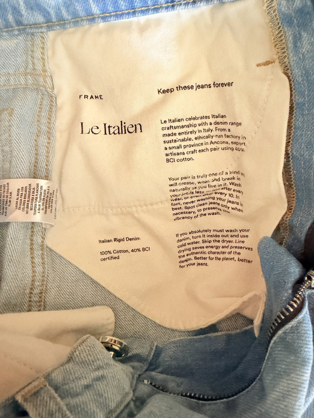 FRAME Le Italien Maxi Skirt – Turin - care label