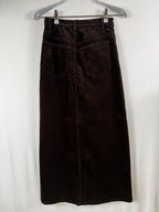 FRAME The Corduroy Midaxi Skirt – Espresso — back