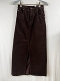 FRAME The Corduroy Midaxi Skirt – Espresso — front