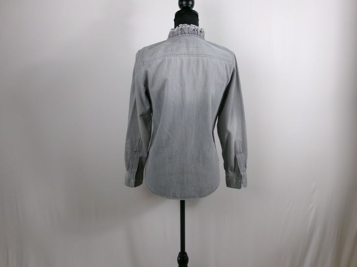 Étoile Isabel Marant Ruffle-Trim Cotton Blouse/Shirt – back