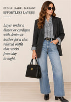 Étoile Isabel Marant Ruffle-Trim Cotton Blouse/Shirt – styled editorial look 3