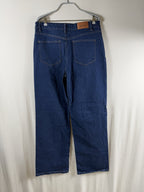 Sézane Dark Indigo Wide-Leg Jeans - back