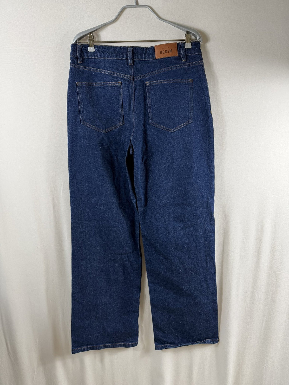 Sézane Dark Indigo Wide-Leg Jeans - back