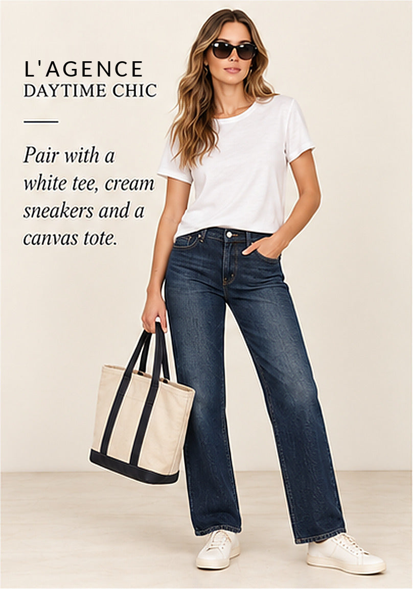 L'AGENCE Tatum Low-Rise Stovepipe Jean – Merrit