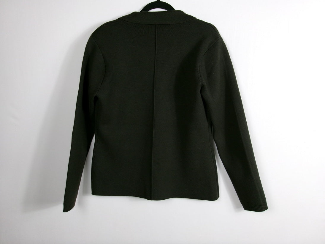 L'AGENCE Lacey Knit Blazer — Deep Olive – back