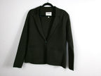 L'AGENCE Lacey Knit Blazer — Deep Olive – front