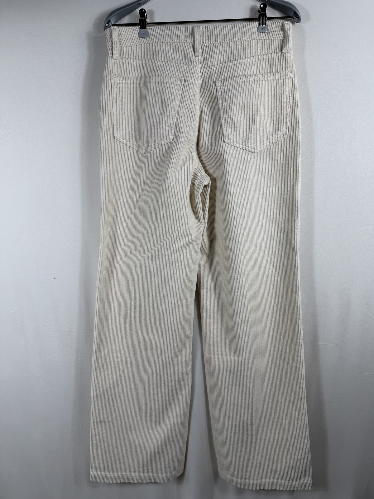L'AGENCE Scottie High-Rise Wide-Leg Corduroy – French Vanilla – back
