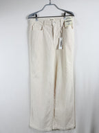 L'AGENCE Scottie High-Rise Wide-Leg Corduroy – French Vanilla – front view 2