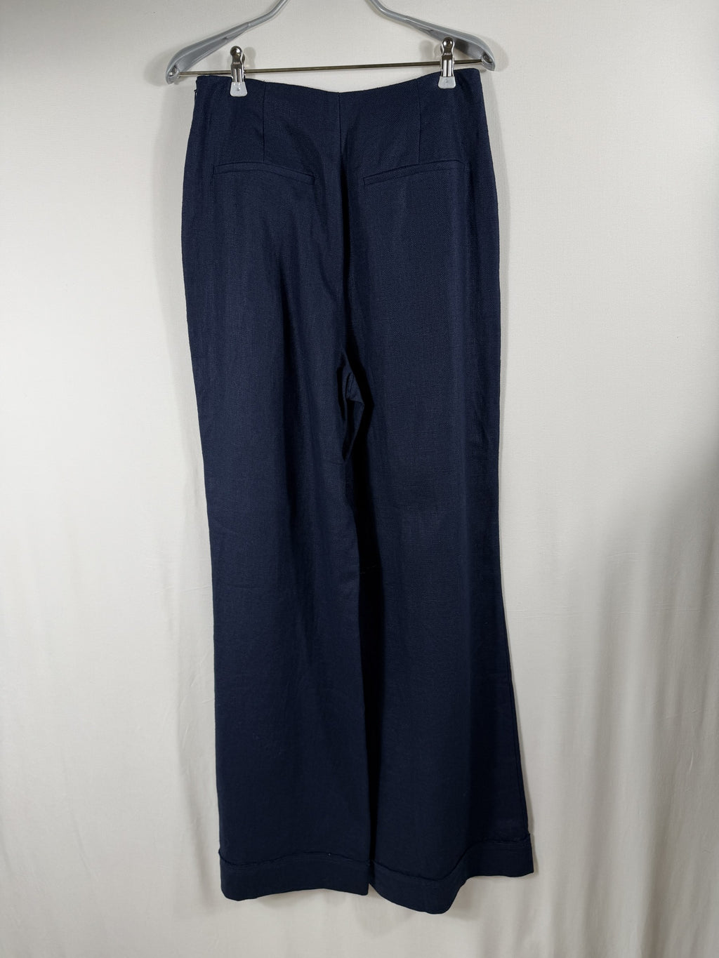 Ramy Brook Dalia Pleated Wide-Leg Pant – Navy – back