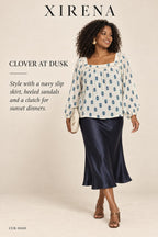 Xirena Mira Top – Clover Stamp – styled editorial look 3