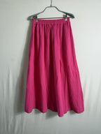 Xirena Midi Skirt – Fuchsia Cotton Gauze – back