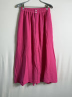 Xirena Midi Skirt – Fuchsia Cotton Gauze – front